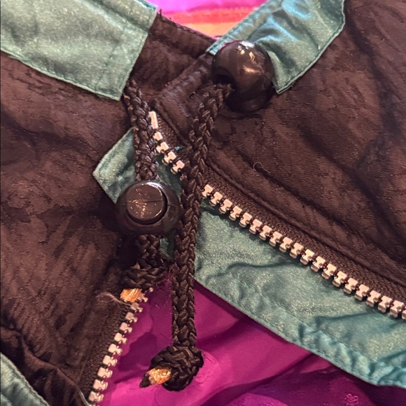 Vintage Obemeyer Black Multi Color Block Down Puffer Ski Jacket Size 8 - Picture 12 of 15